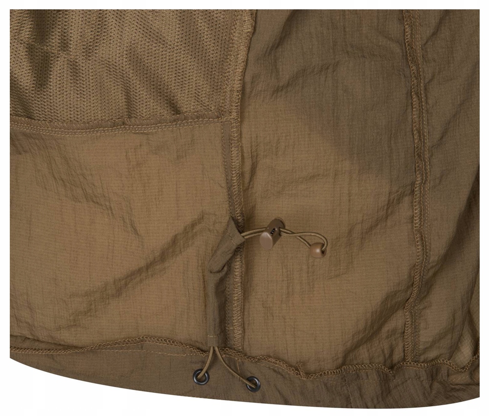 KURTKA MĘSKA WIATRÓWKA Z KAPTUREM WINDRUNNER SKŁADANA Czarna Kolor brązowy