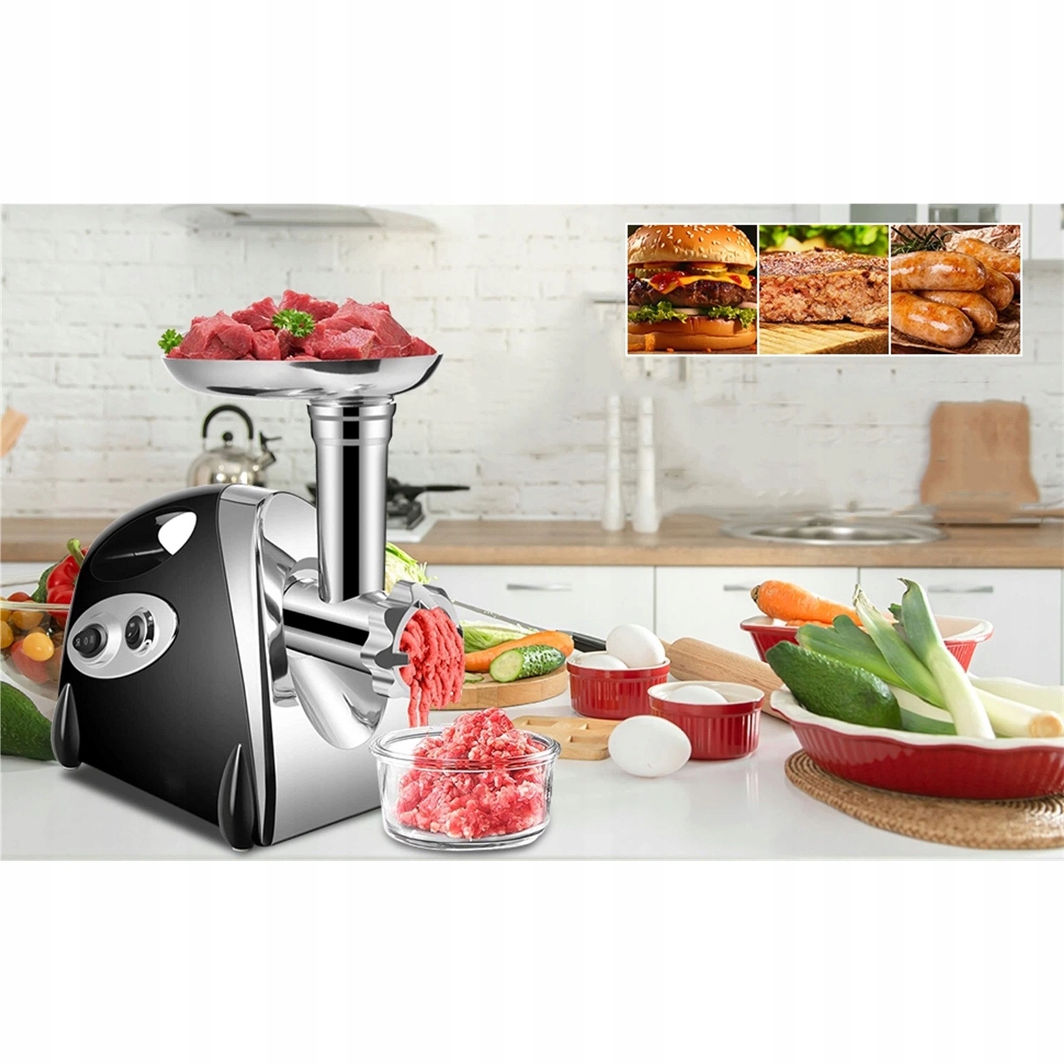 Mlýnek Na Maso 800 W Se 3 Řezacími Deskami Pro Klobásy A Nádivku