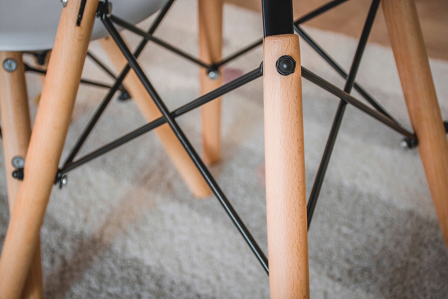 STOLIK DLA DZIECI OKRĄGŁY BIAŁY PATYCZAK ŁAWA POKÓJ DZIECIĘCY SKANDYNAWSKI Marka bez marki