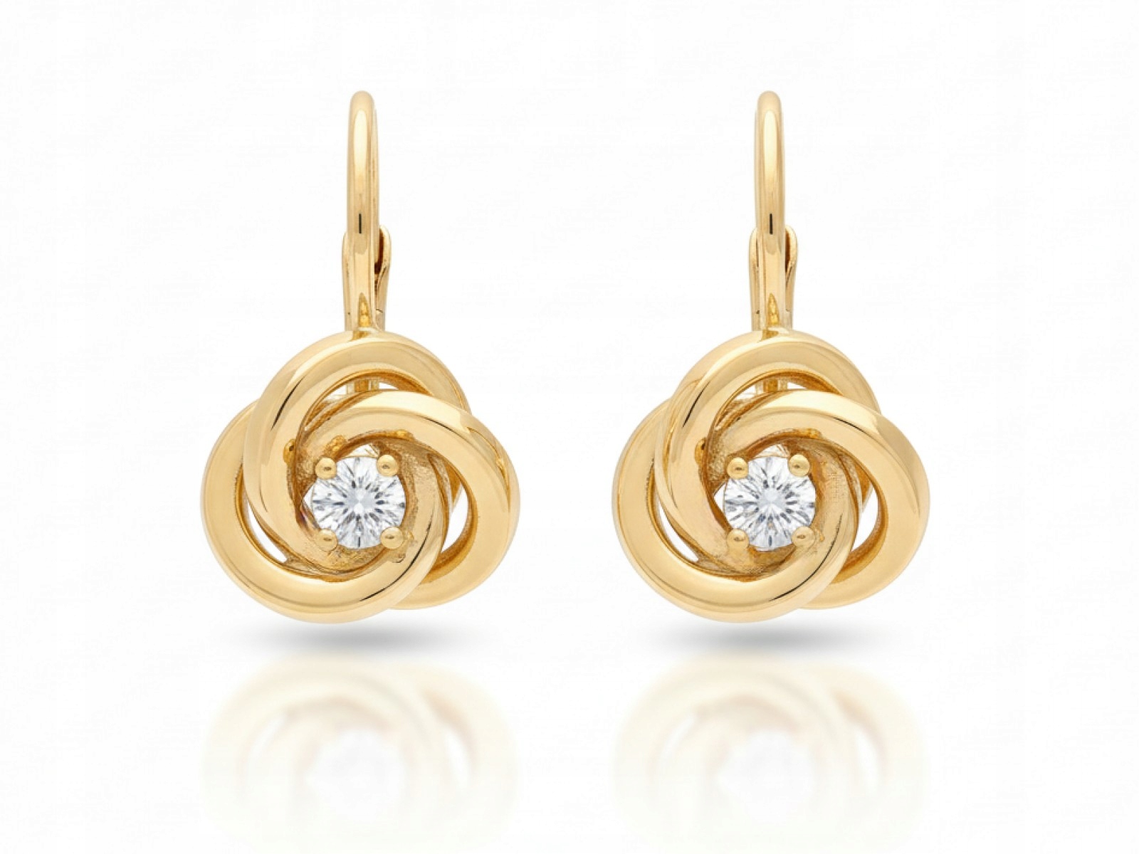 Zlaté náušnice 585 pro maminku jsou efektní