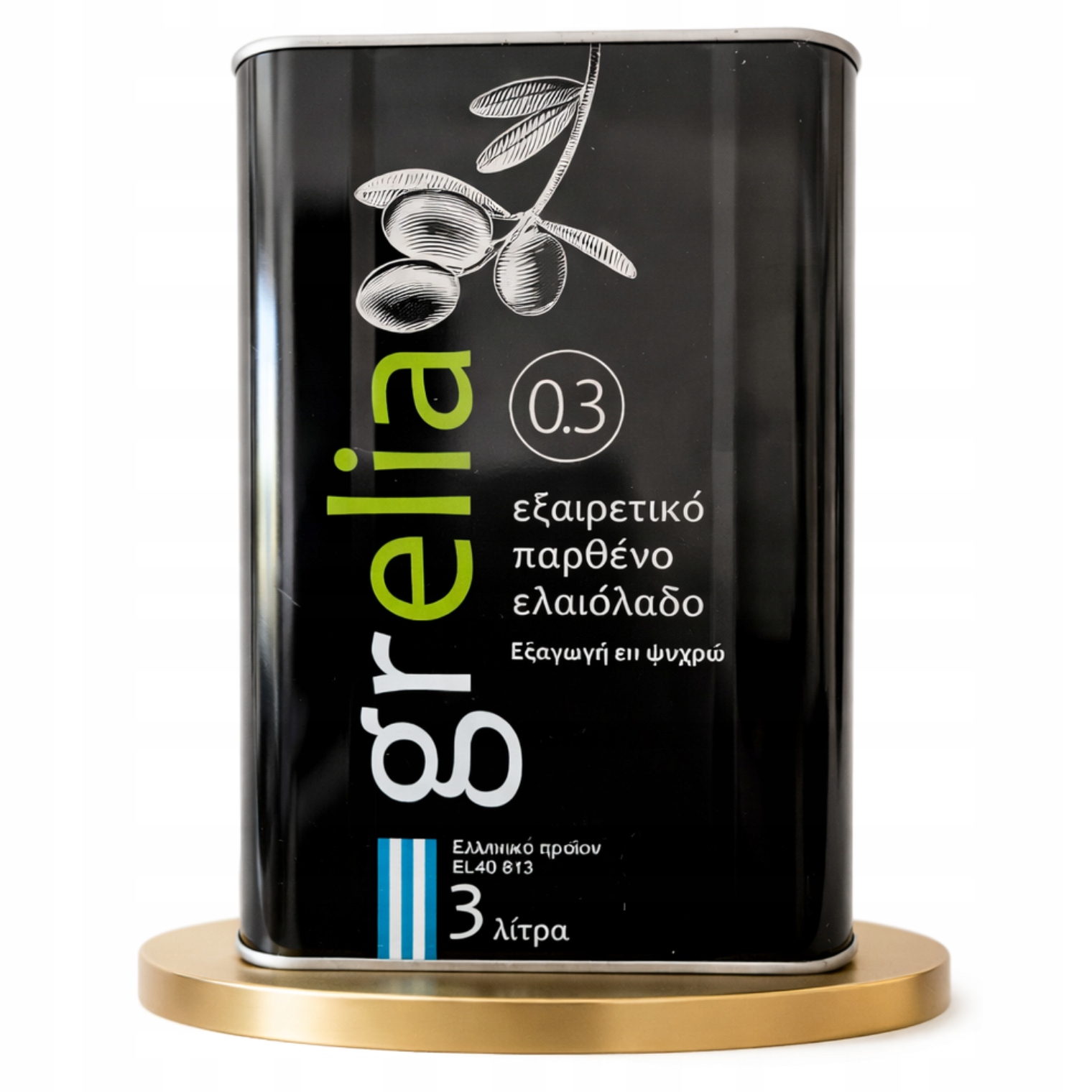 Oliwa z oliwek Extra Virgin Grelia 3 litry 0,3% Kreta Koroneiki Grecka