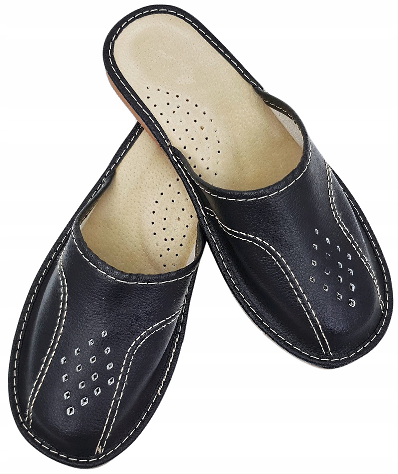 

Pantofle Skóra Męskie Kapcie Laczki Klapki *43* Pl