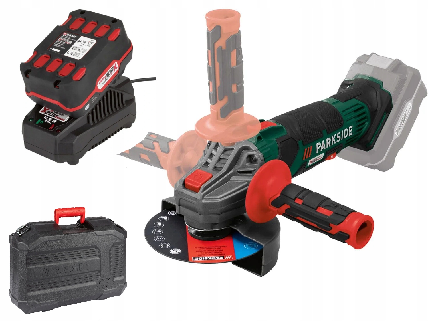 

Akumulatorowa Szlifierka kątowa Parkside 20V 4Ah