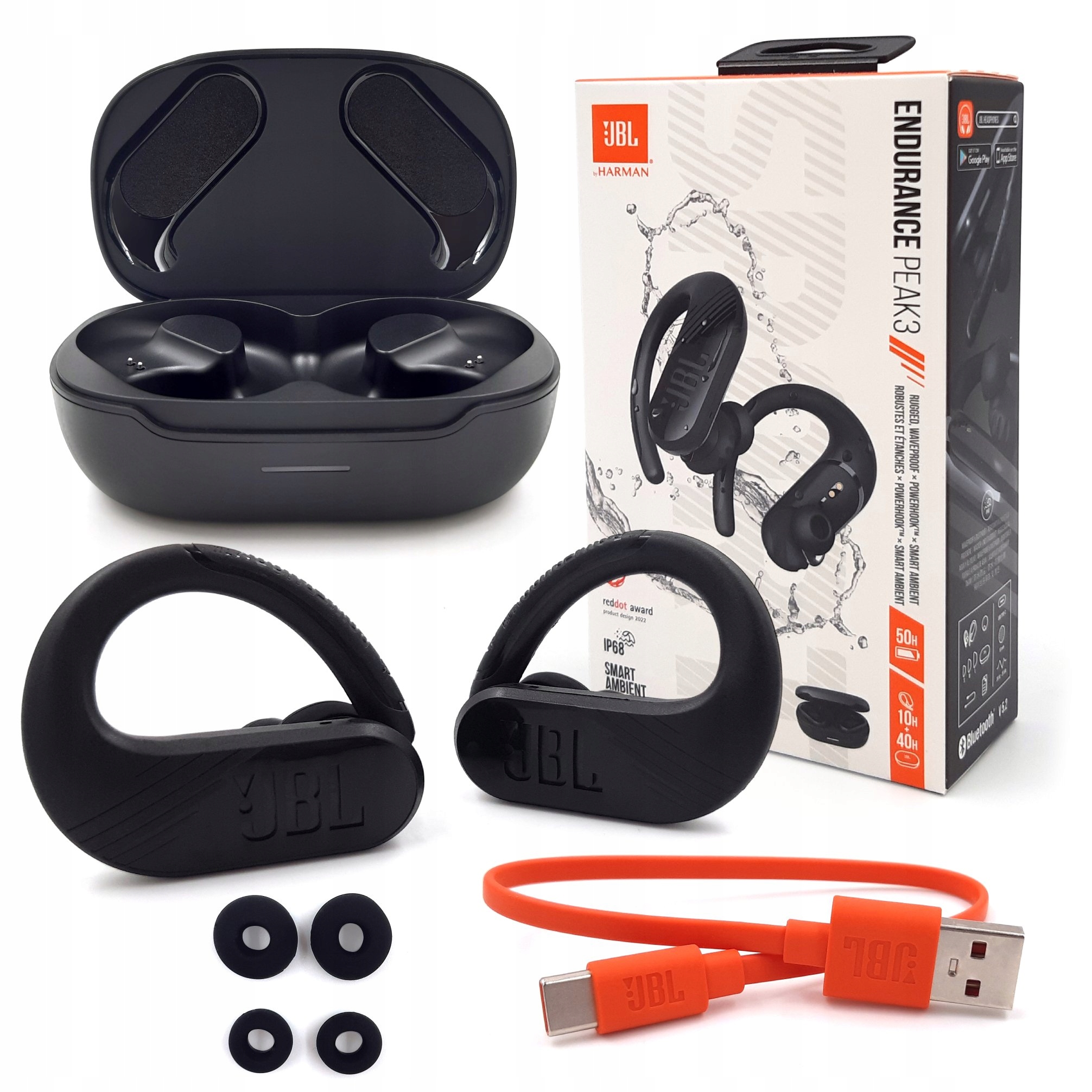 maki さん専用504631JBL ENDURANCE PEAK3 JBL Endurance Peak 3 | Odporne na kurz i wodę, aktywne