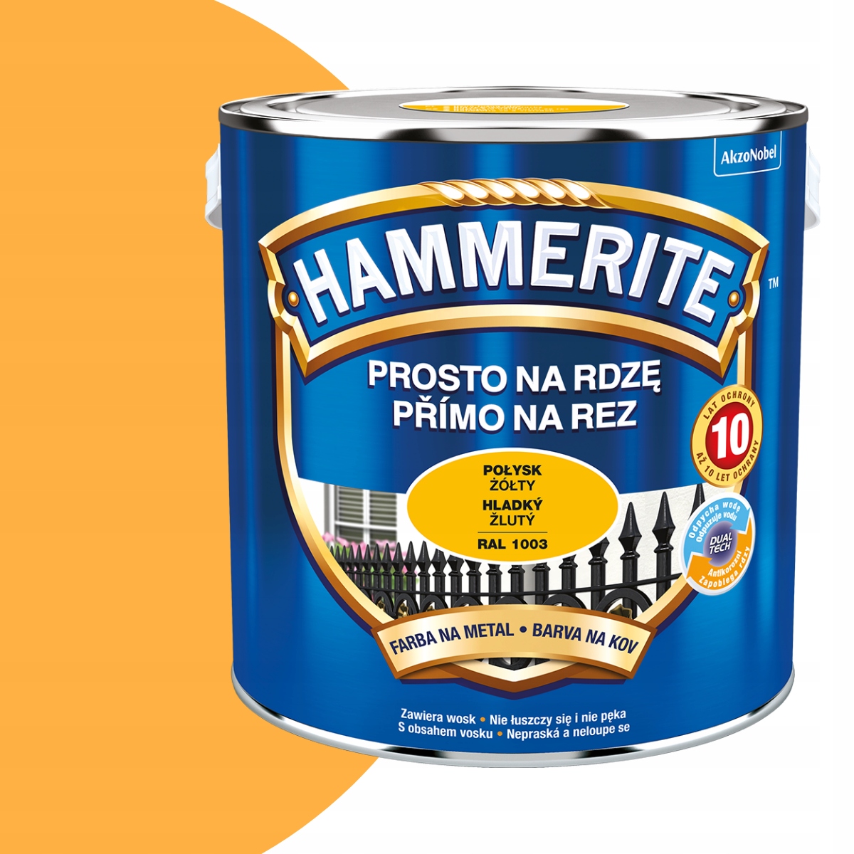 Hammerite Přímo na rez 2,5L Žlutý Lesk