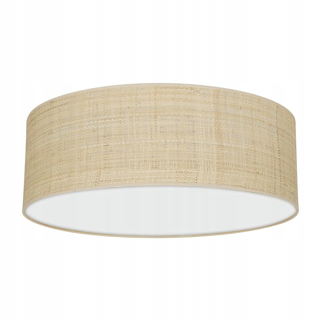 Stropné Svietidlo Marshall Biely Ratan Tienidlo 3xE27 50cm Závesné svietidlo Domov