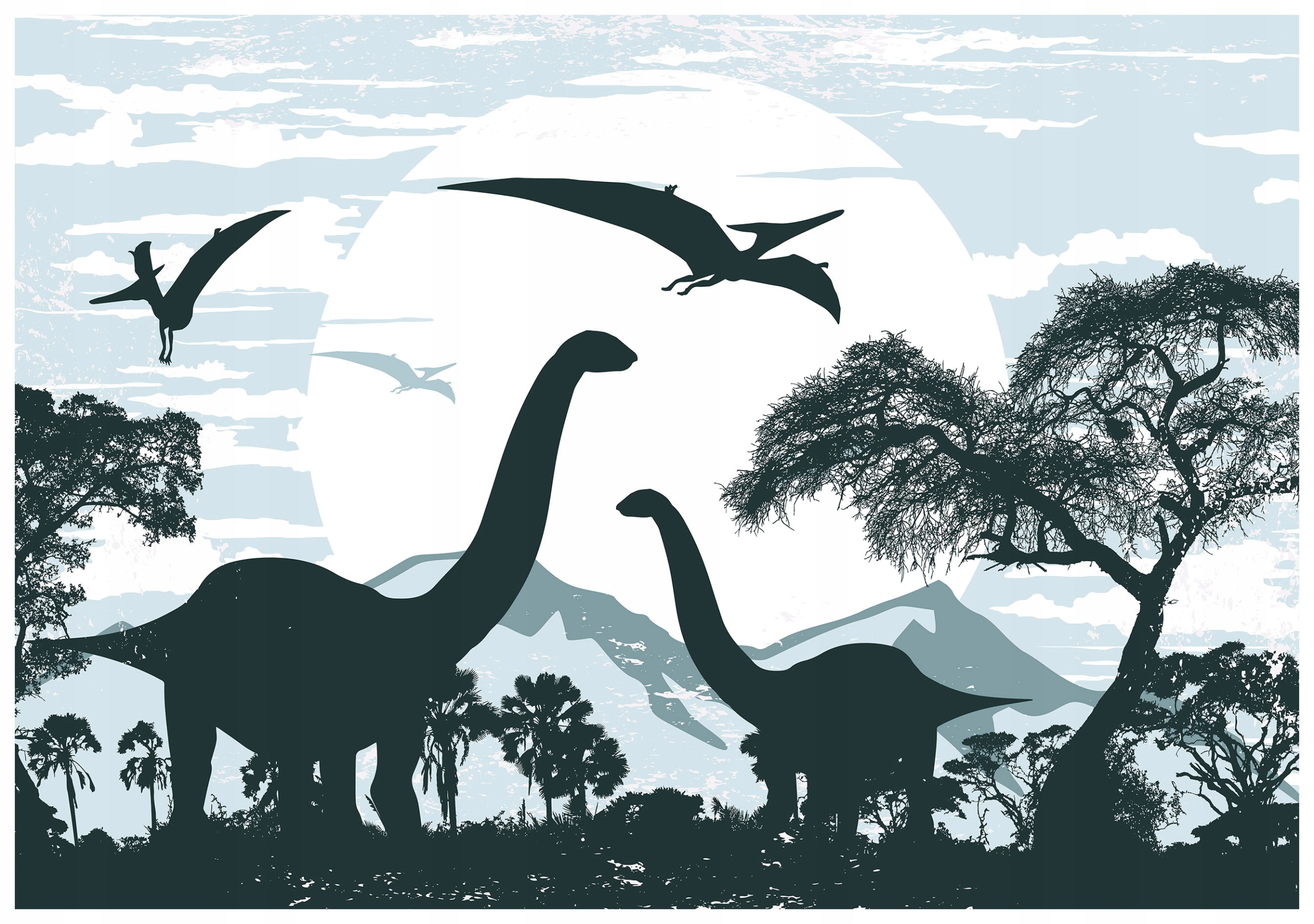 Vliesová fototapeta Dinosauři Jurská krajina 368x280 lepidlo