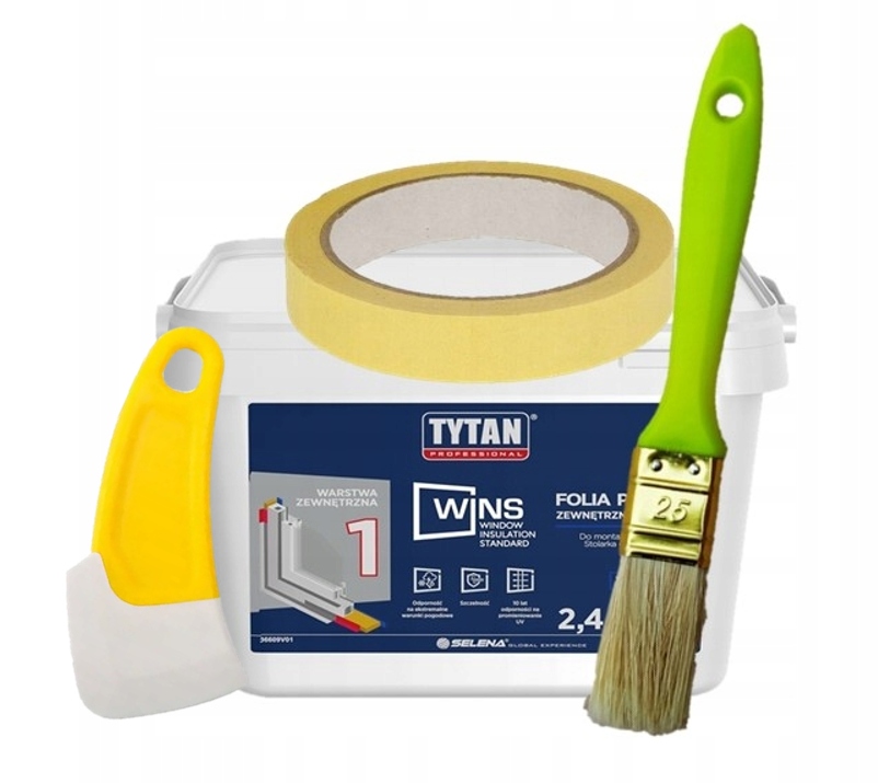 Tytan Wins Fólia v tekutine Tesná Montáž 2,4L Vonkajšia Biela Darčeky