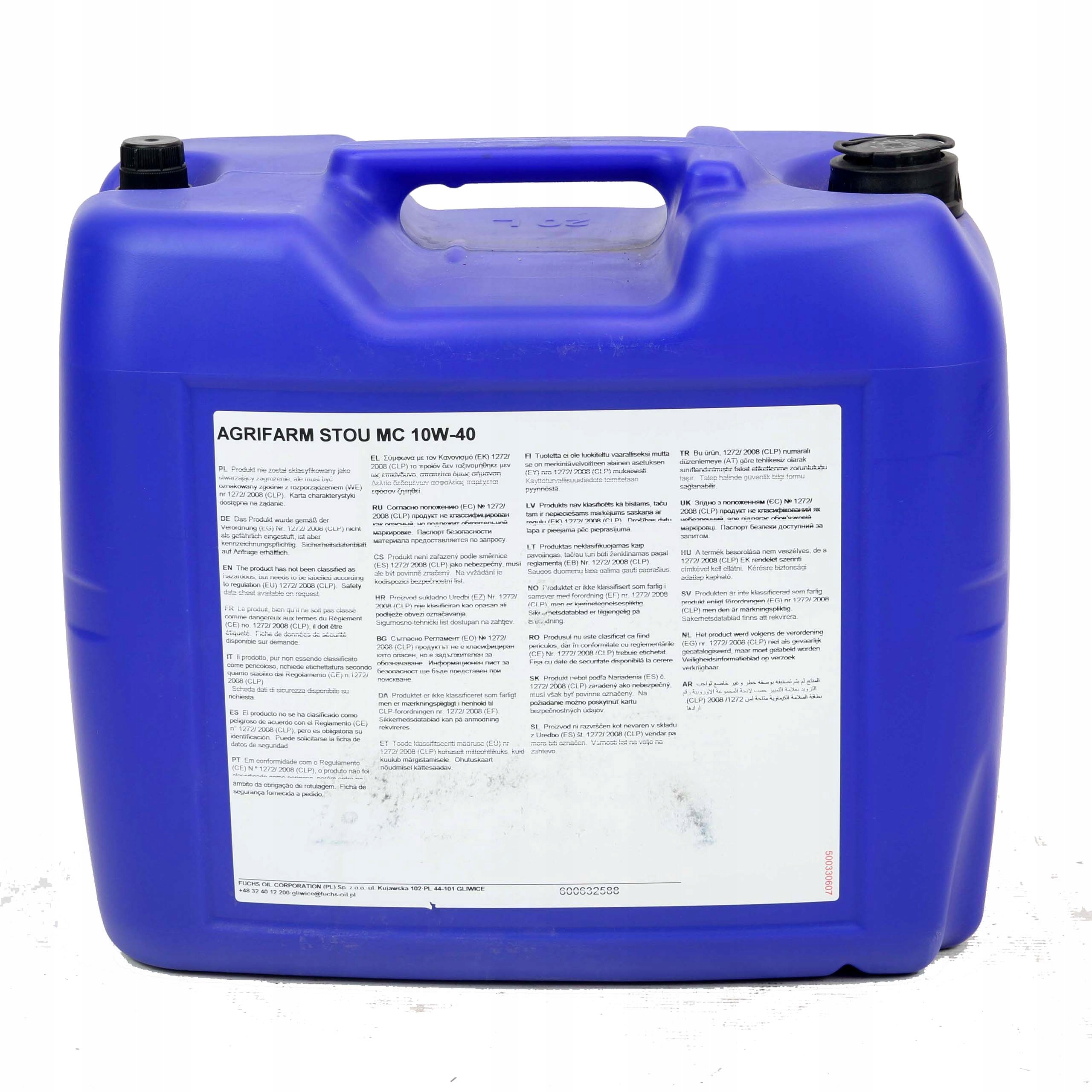 FUCHS AGRIFARM STOU MC10W40 20L Rodzaj półsyntetyczne