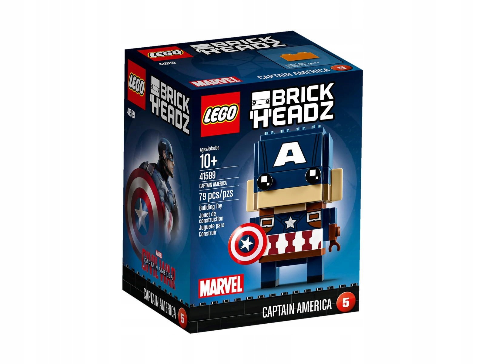 nowy Lego Marvel 41589 BrickHeadz Kapitan Ameryka Misb 2017