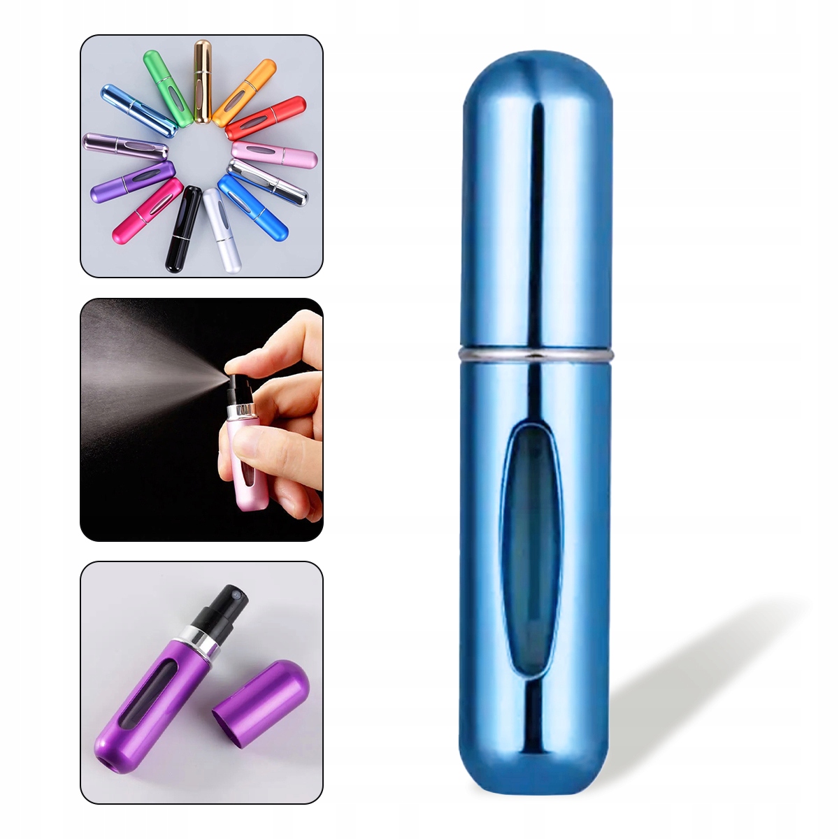 ATOMIZER DO PERFUM PERFUMETKA na perfumy dozownik butelka 5 ml niebieska