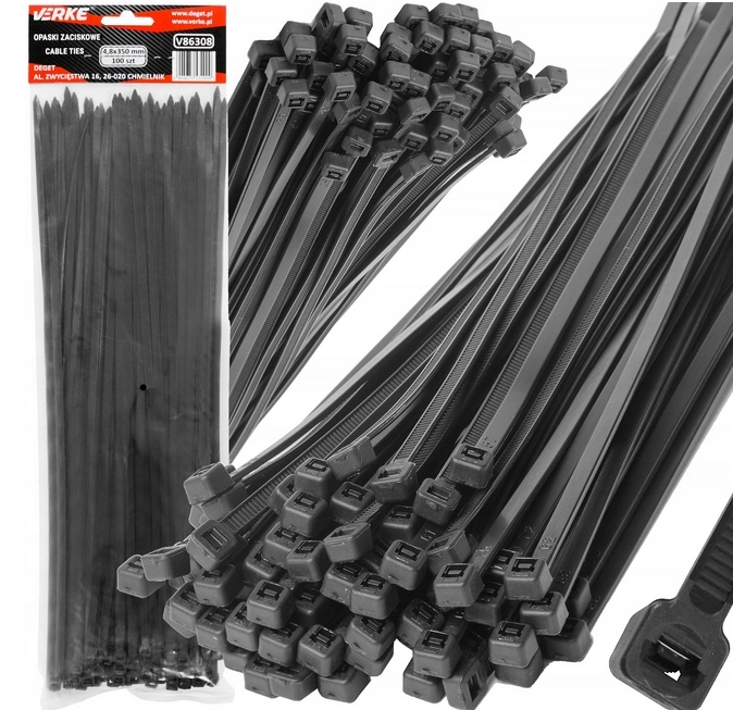 Opaski Zaciskowe Kablowe Trytki Trytytki 4,8x350mm