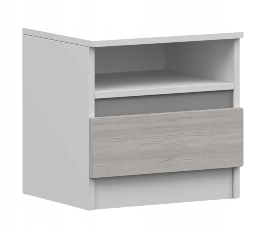 Noční stolek Helios hluboká šuplík stylová polička bílá Výrobce Pl