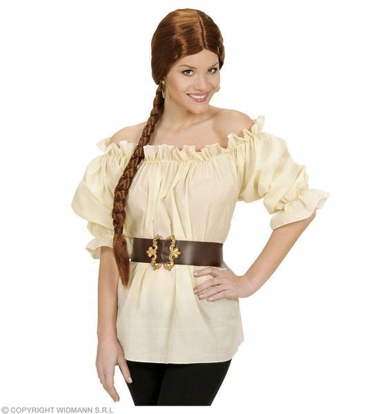 STRÓJ KOSZULA Z BUFKAMI KOWBOJKA PIRATKA BEŻ XL Marka Widmann