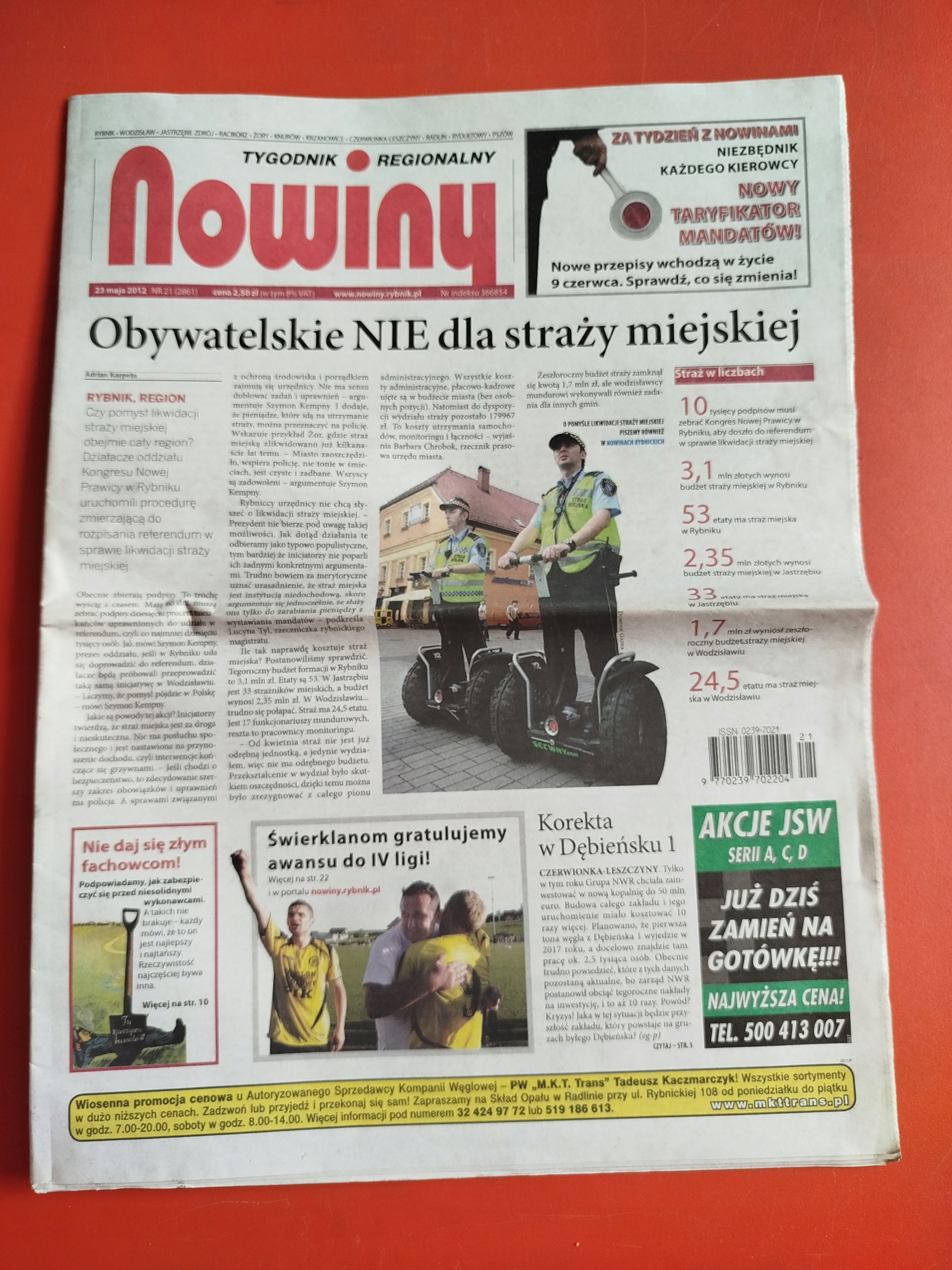 Nowiny, tygodnik regionalny, nr 21, 23 maja 2012