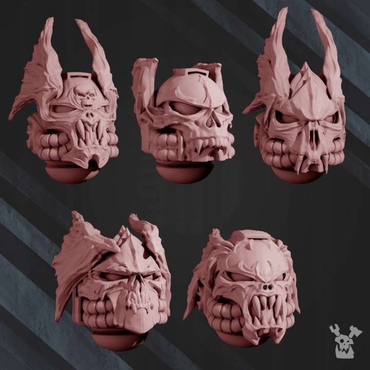 Night Beast Helmets Bits Set x5 DakkaDakkaStore
