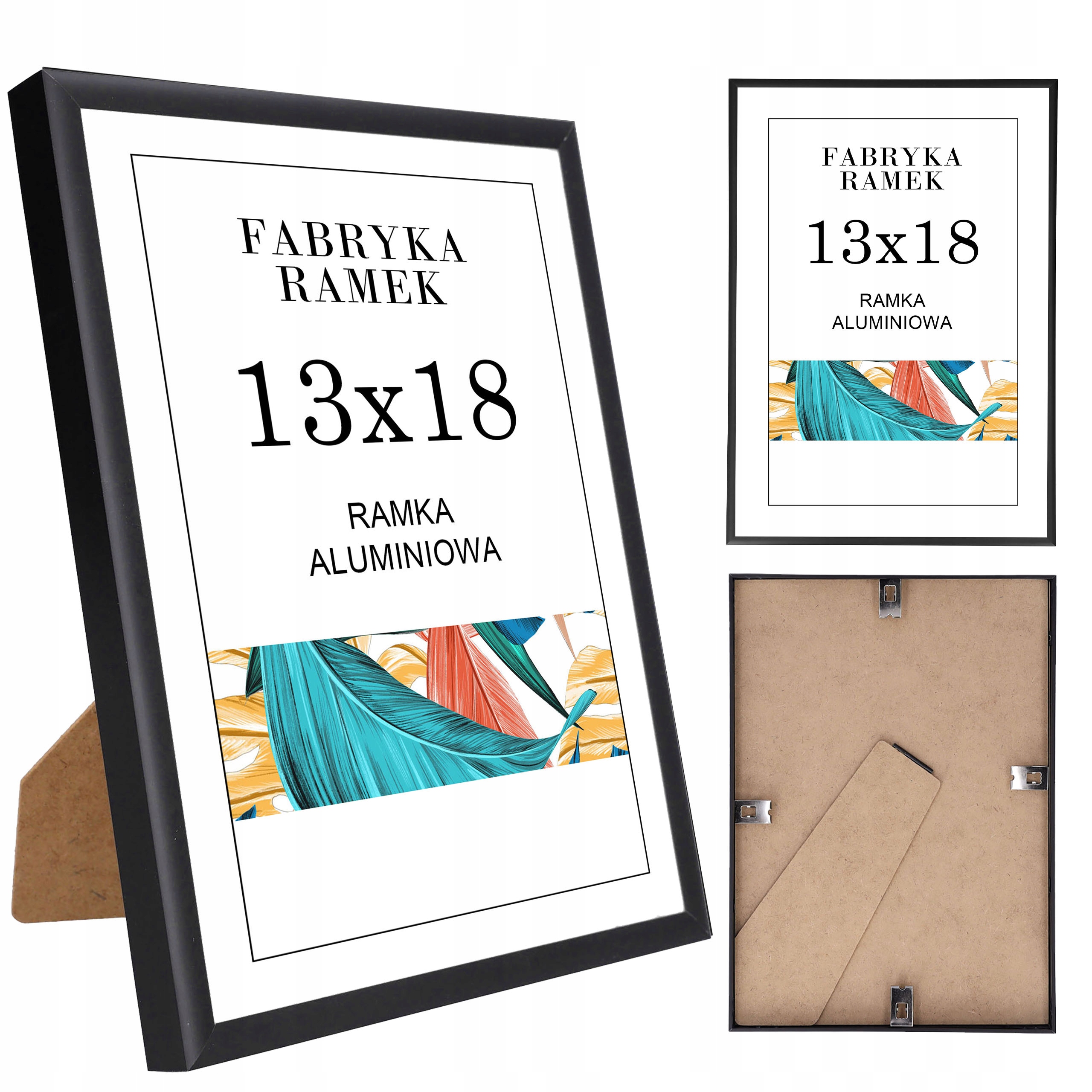 

Ramka na zdjęcia 13x18 ramki aluminiowa czarna