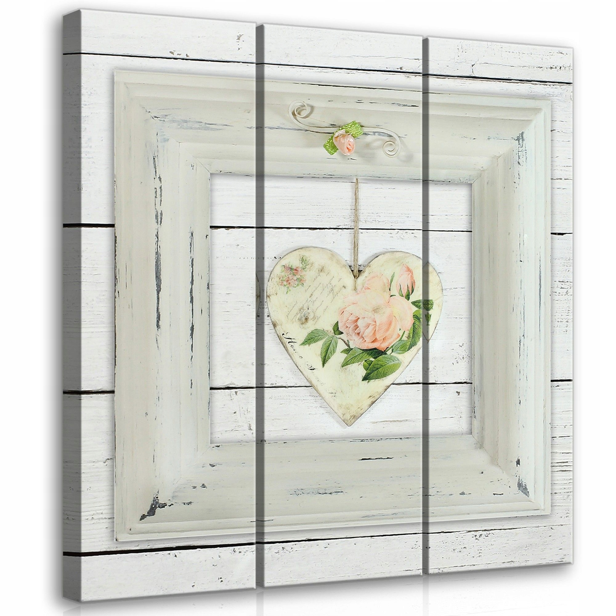 Obraz 90x100 Romantismus útulnost vintage shabby chic růže bílá pastely