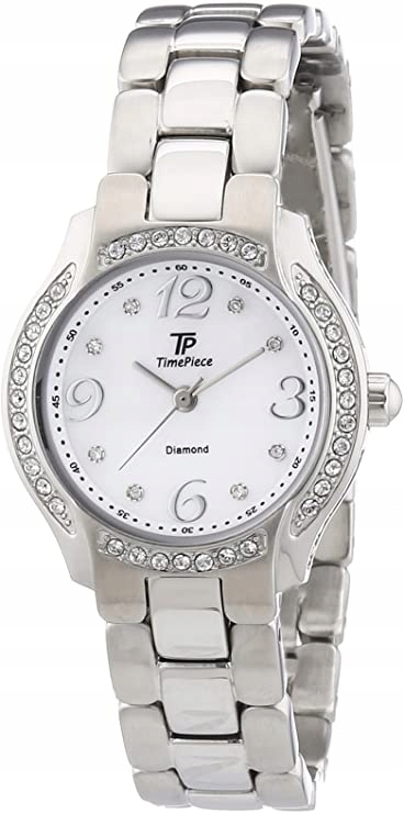 

Damski Zegarek Z Diamentami 0.04ct Time Piece Silv
