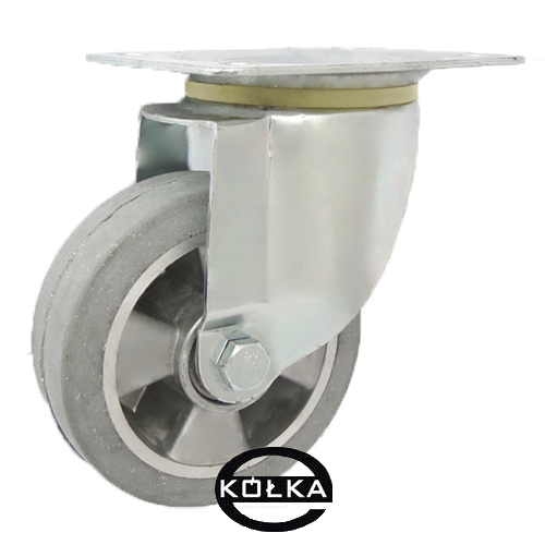 Hliníkovo-gumové kolečko Šedé, průměr 125 mm, otočné