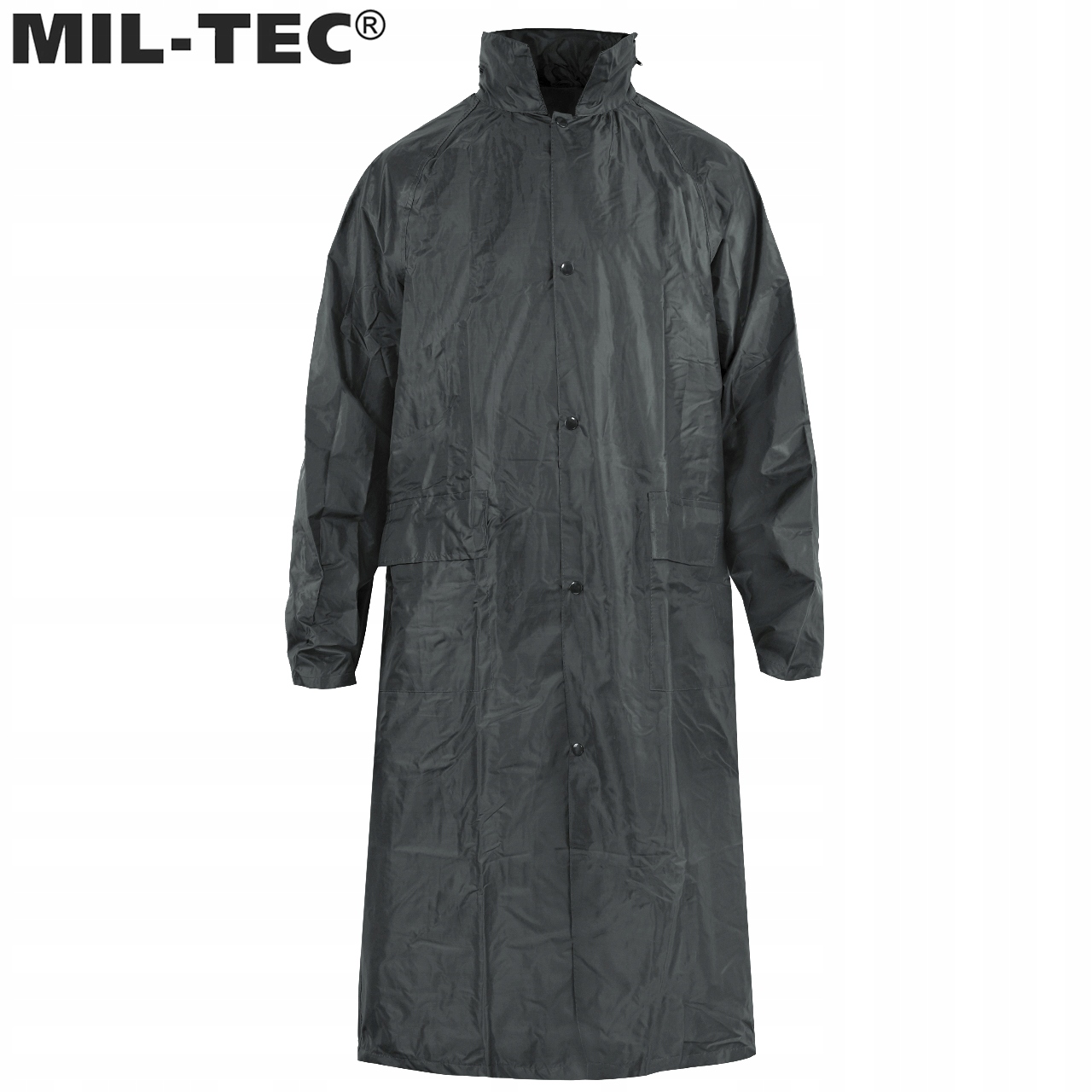 Kurtka przeciwdeszczowa Mil-Tec Płaszcz Sztormiak Weather Coat Czarna S Rozmiar S