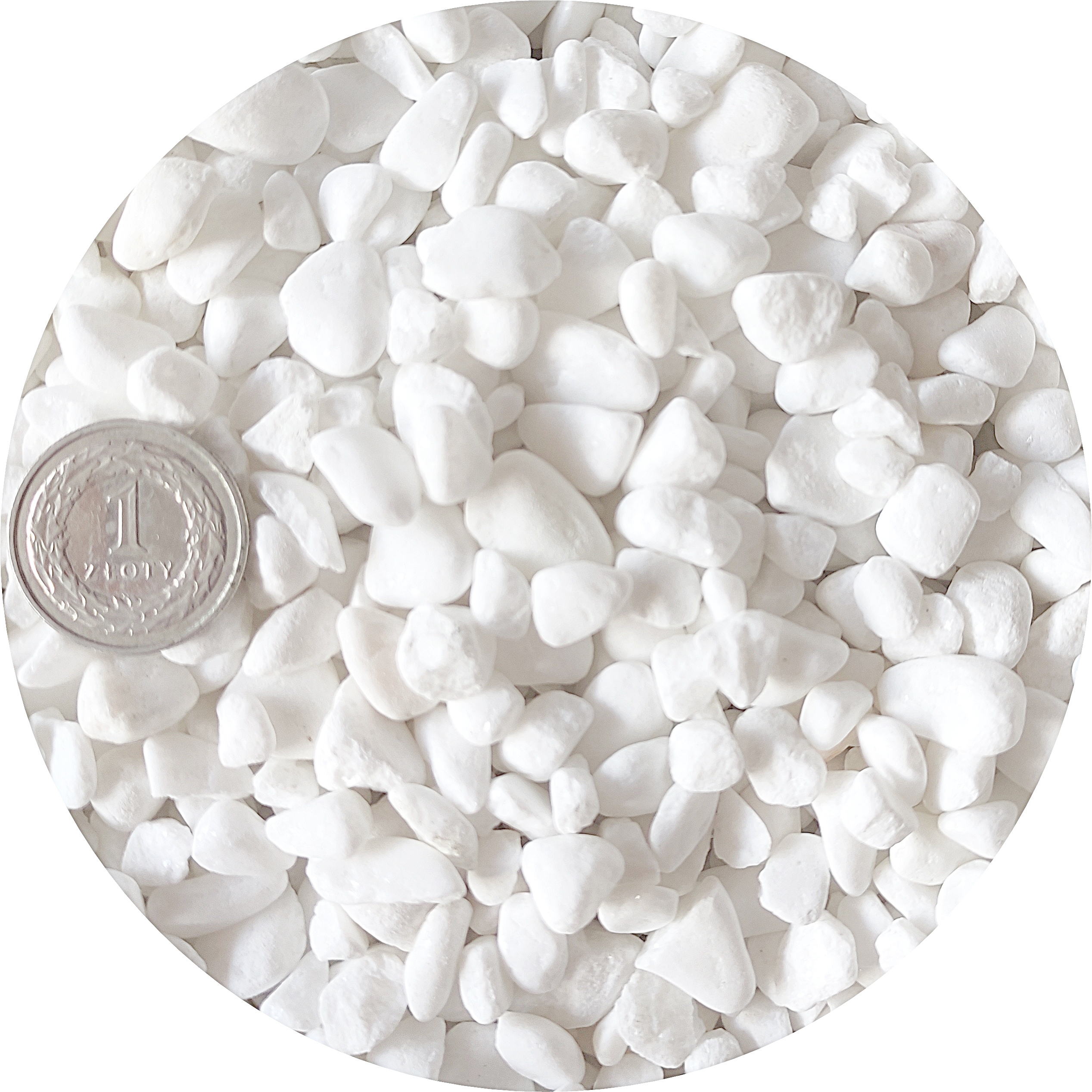 Bílé kameny oblázky 5-10 mm Thassos bílý kámen Řecký oblázek 25 kg