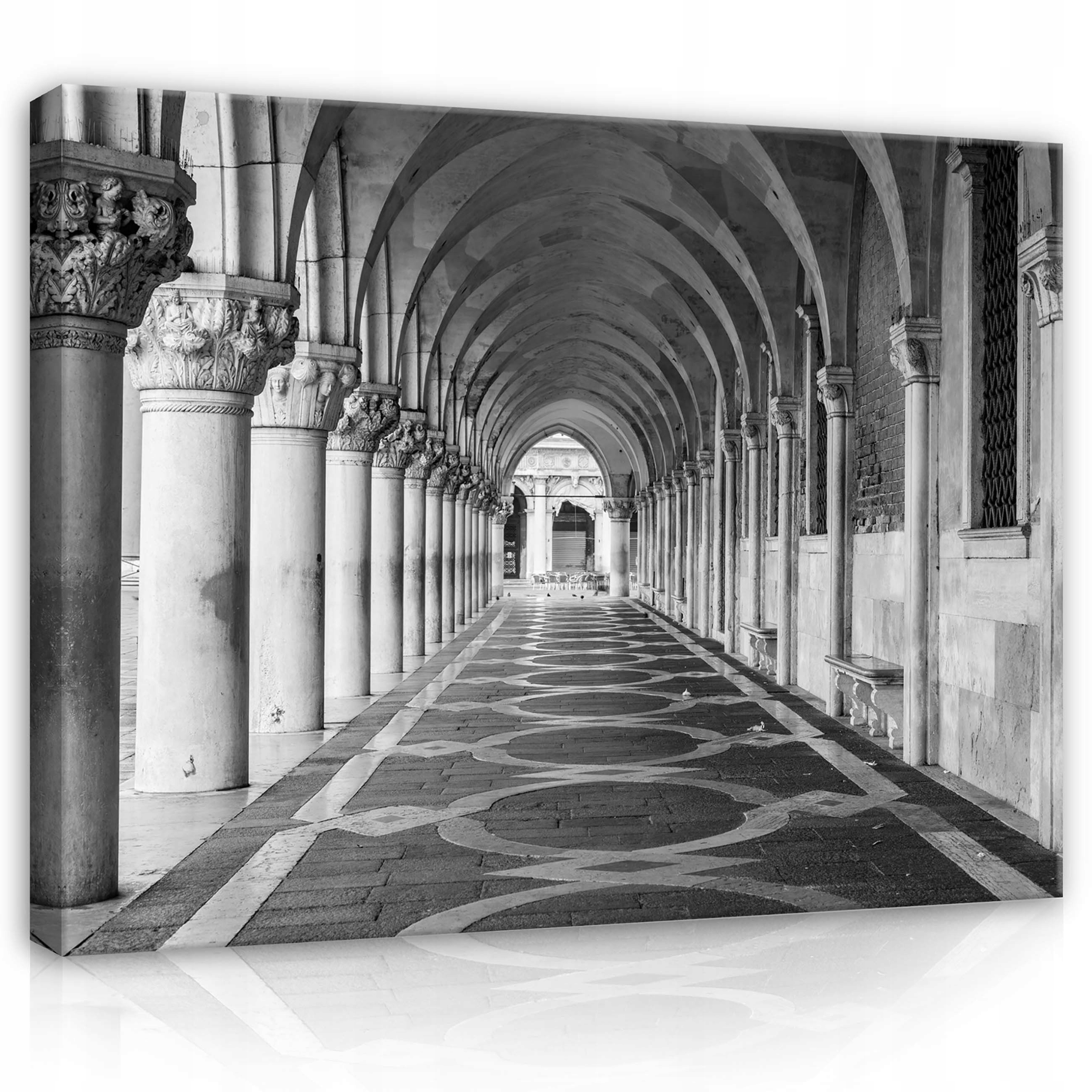 Obraz 100x75 Arkáda sloupy oblouky perspektiva architektura Benátky geometrie