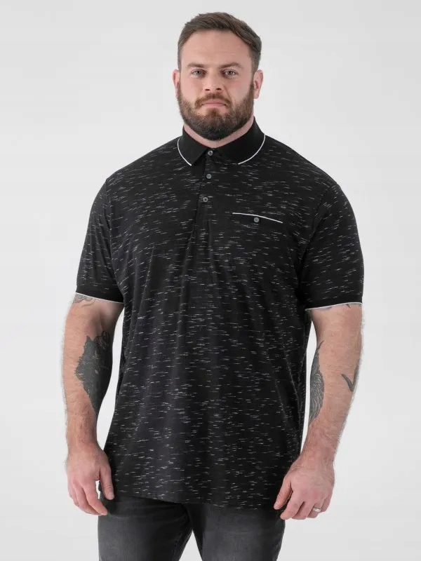 Tričko Pánské Polo s kapsou Černá MURPHY-D555 Velké velikosti 5XL