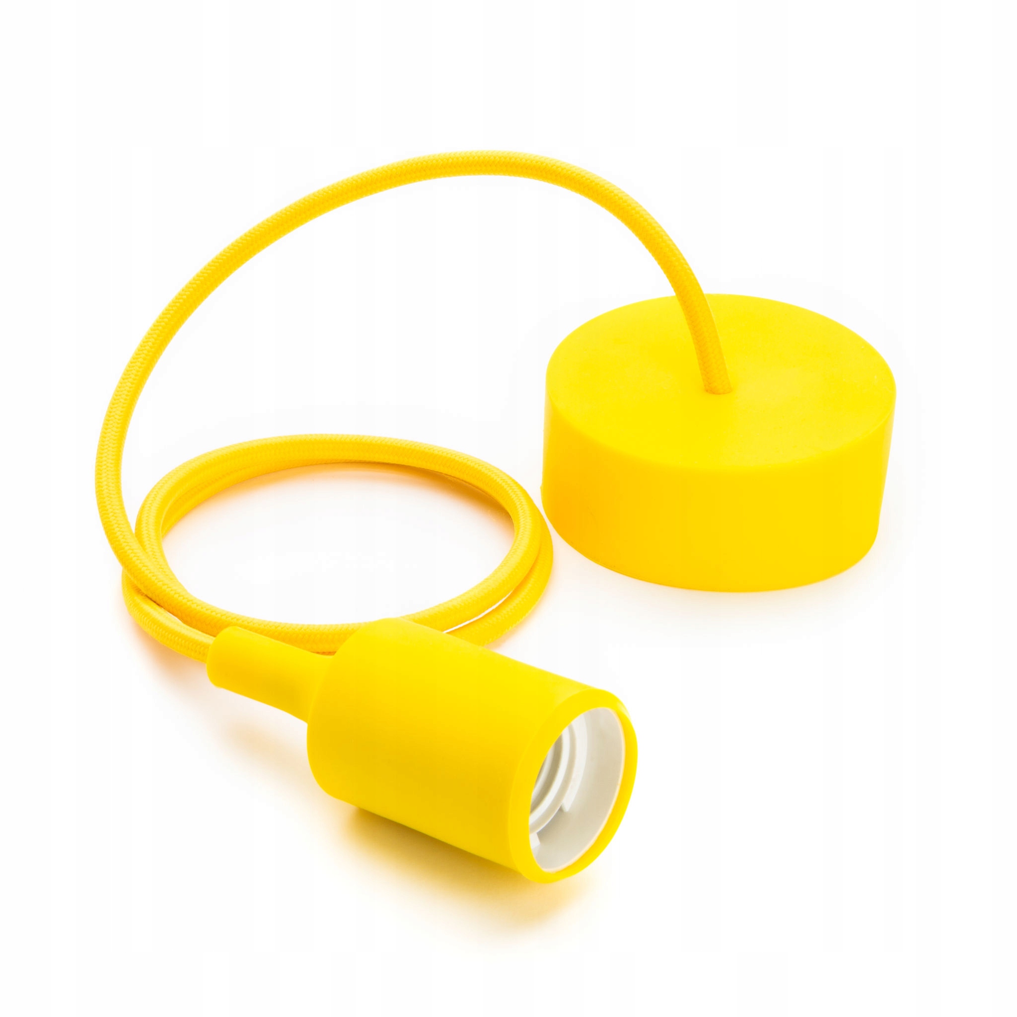 

Lampa wisząca oprawa E27 zwis Żółty silikon loft