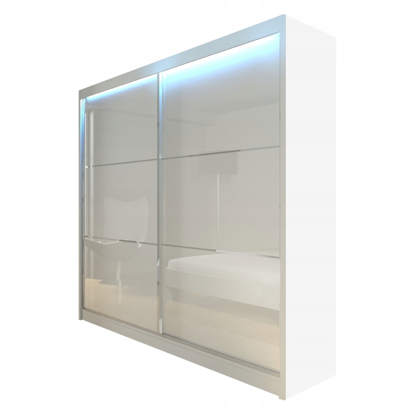 Szafa przesuwna V szer.200 cm Biała