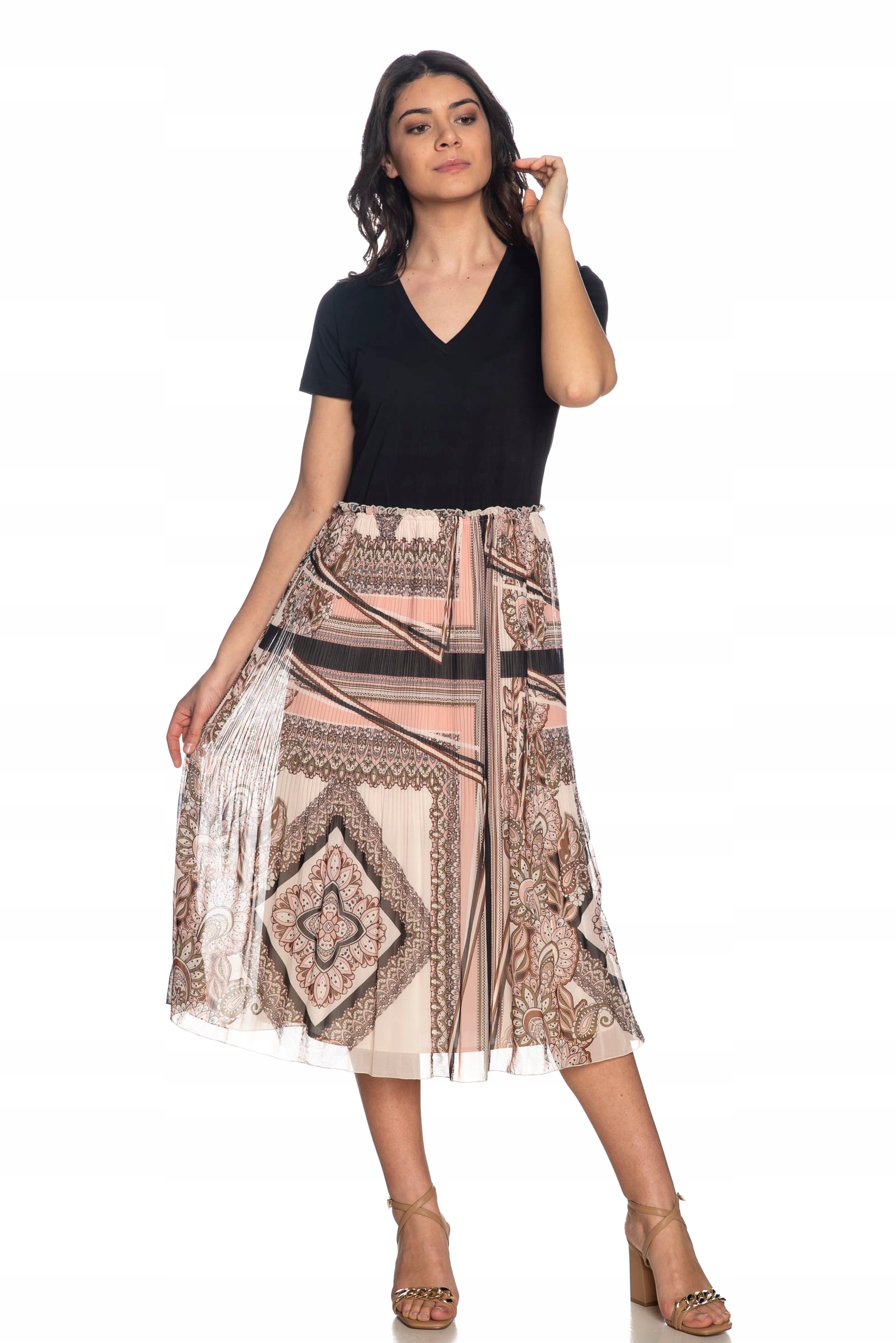 Liu Jo Barevná Šaty MIDI Vzor (36)