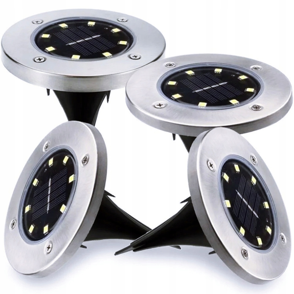 LAMPKI SOLARNE GRUNTOWE OGRODOWE DISK LIGHT 4 SZT. Marka MAXSELL