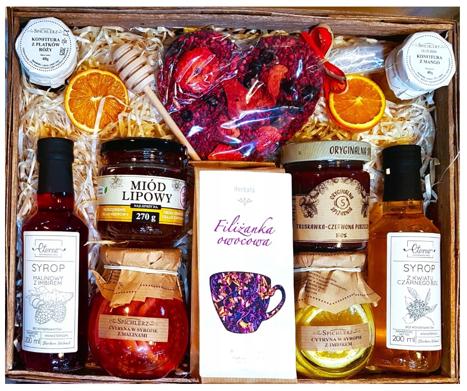 Levně Velký Dárkový Koš Dárek Med Čaj K Narozeninám Imeininy