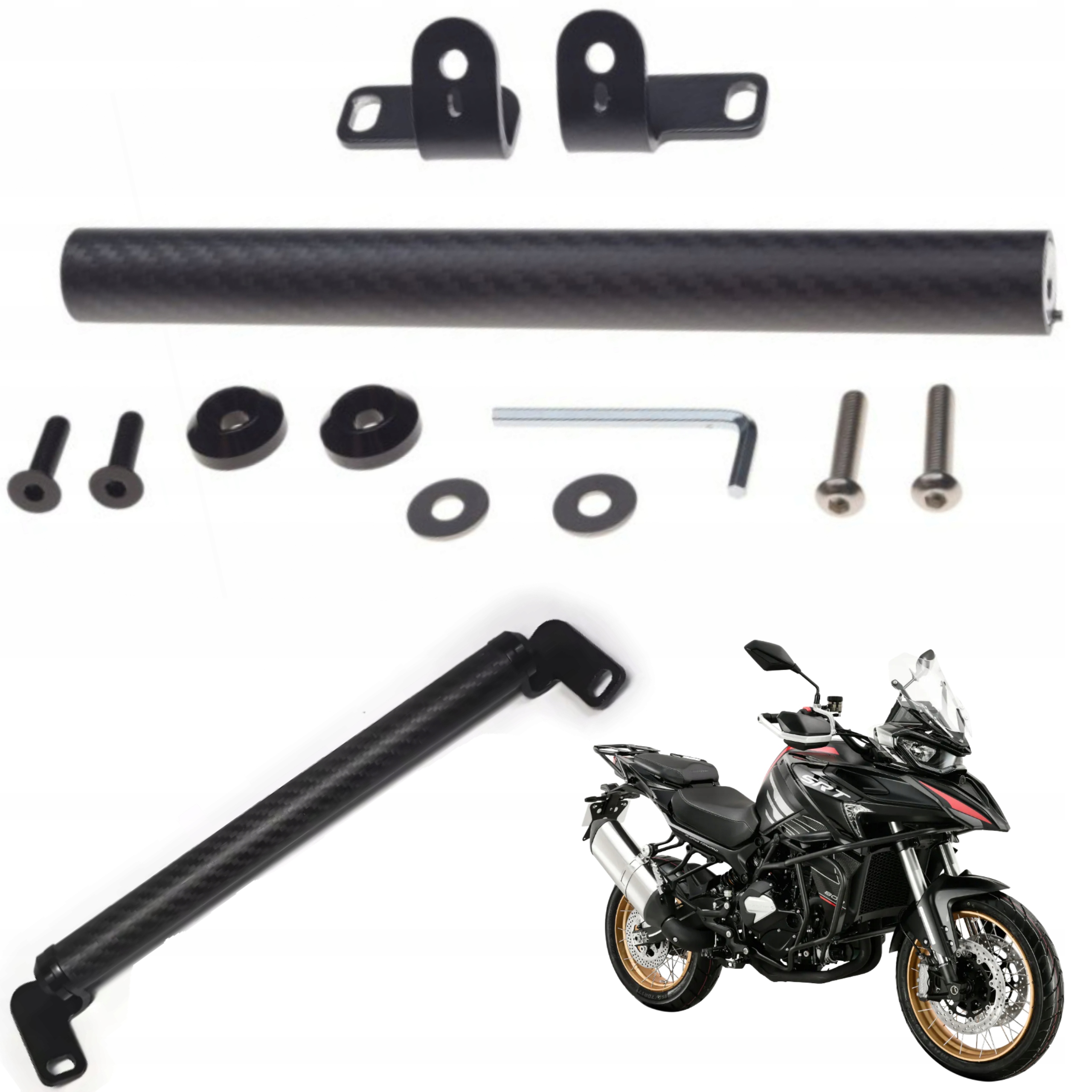 Qjmotor Srt Držák Pro Upevnění Navigace Smartphonu Hliník Cnc Černý