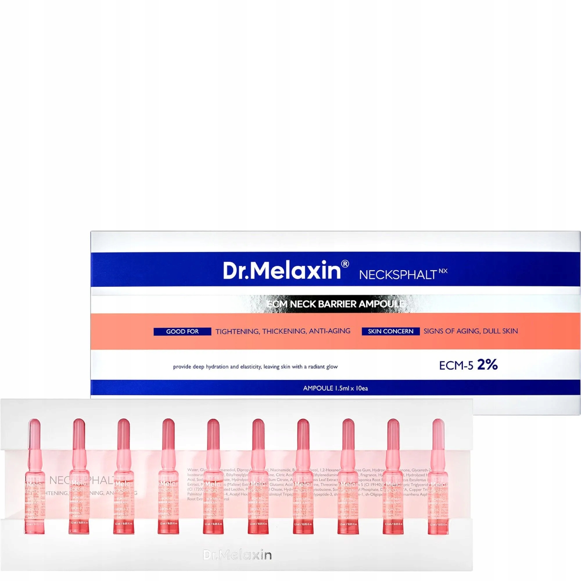 Dr.Melaxin Necksphalt Neck Barrier Ampoule Ampułki do Skóry Szyi 10x1,5ml