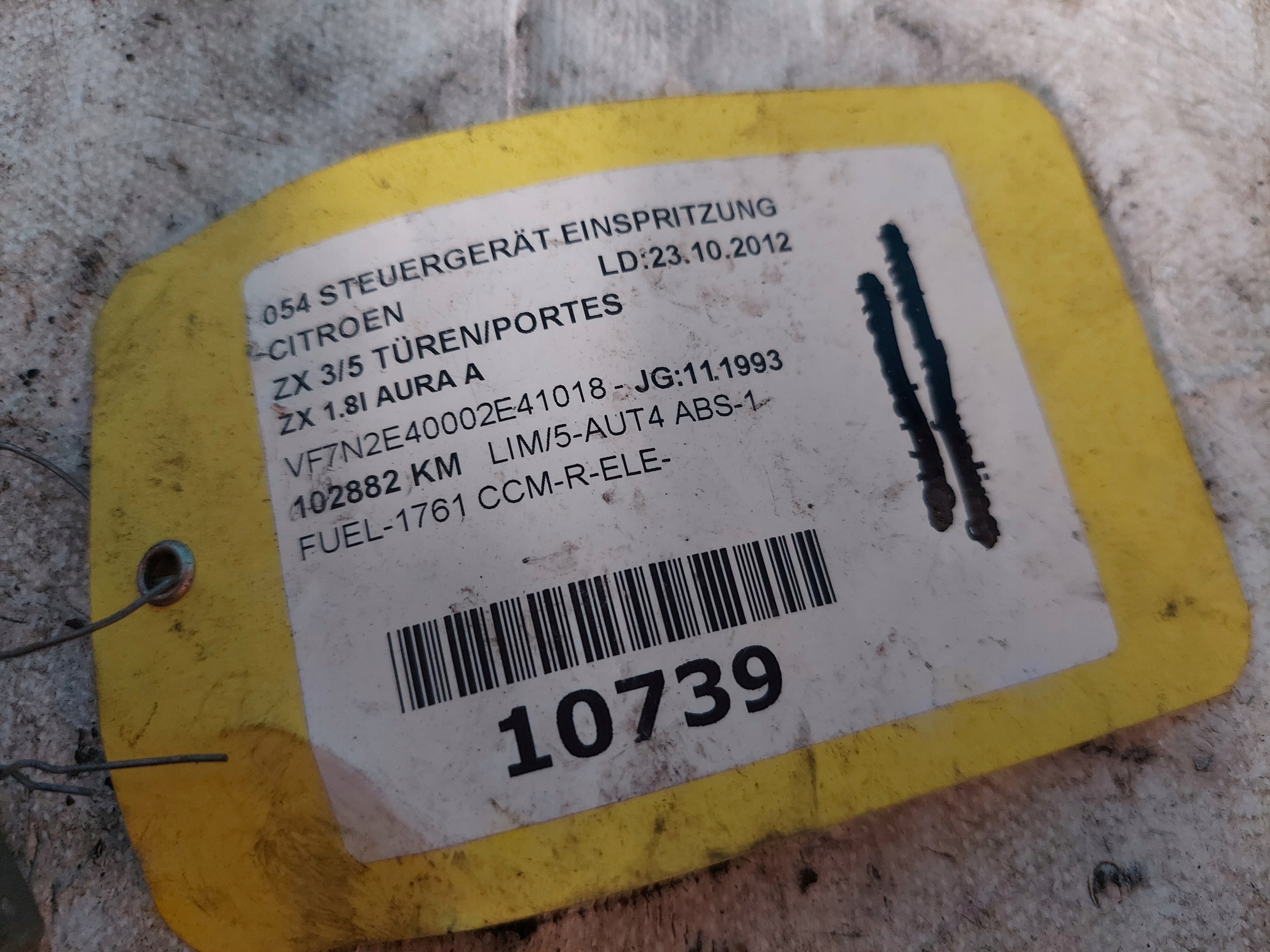 CITROEN ZX 1.8 B IAW8P10 unité de commande électronique uce moteur