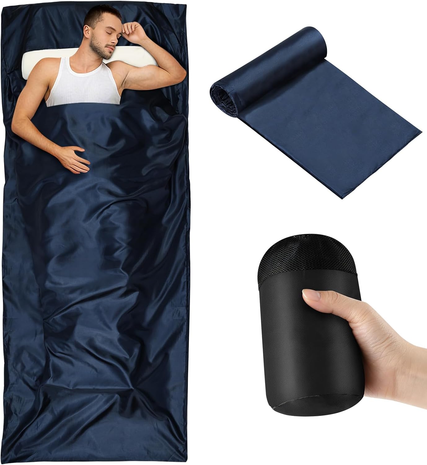 Śpiwór Ultralekki Turystyczny Mikrofibra 90x220 cm Podróż Kemping