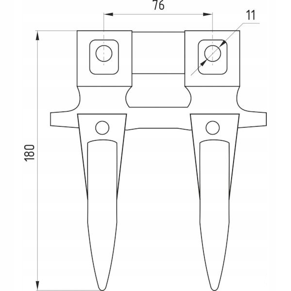 Bagnet palec Bizon ze stalką 505002005 5050020050 Marka maszyny Bizon