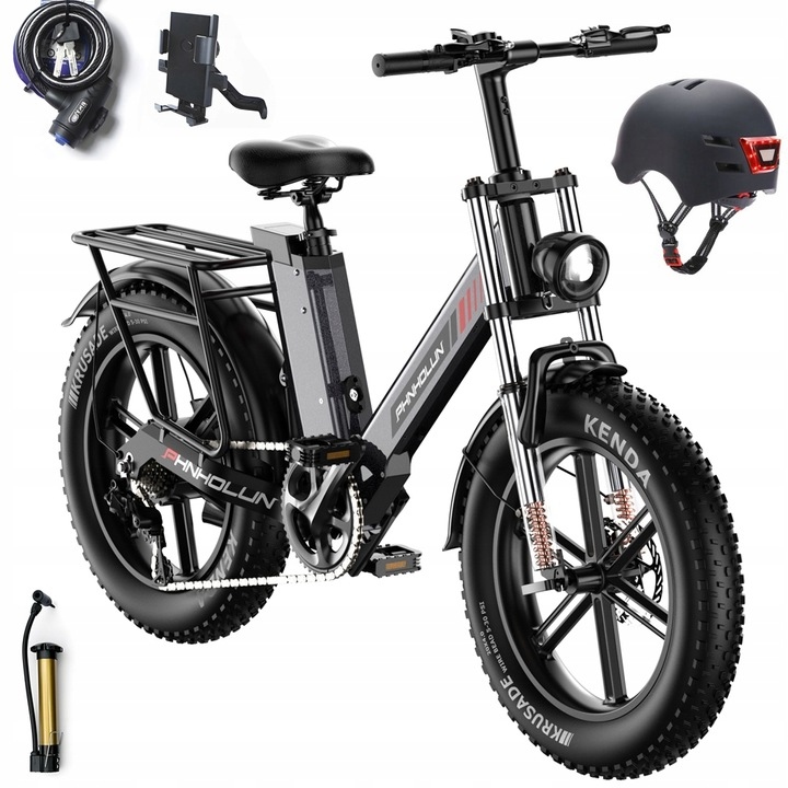 Elektrická vozidla 1000W Phnholun C6 Pro 45 km/h 20*4.0" Tlustá Pneumatika