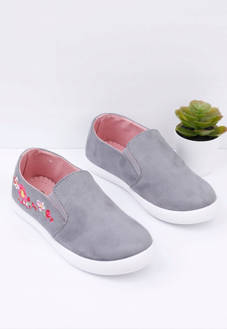 SZARE TENISÓWKI DZIEWCZĘCE PŁASKIE TRAPMKI Płeć dziewczynki