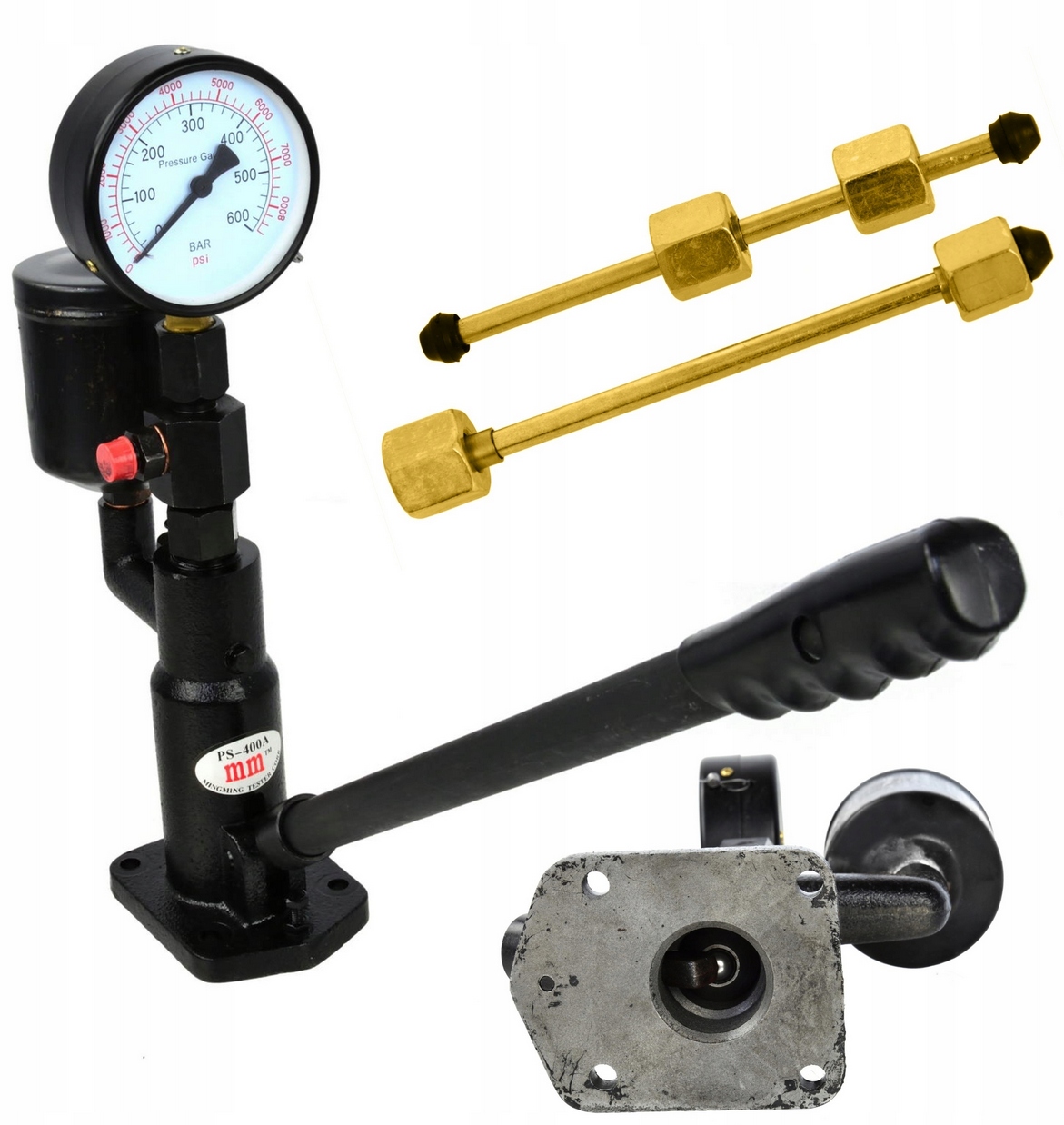 Zkoušečka vstřikovačů, tester 600 Bar, diesel, adaptéry