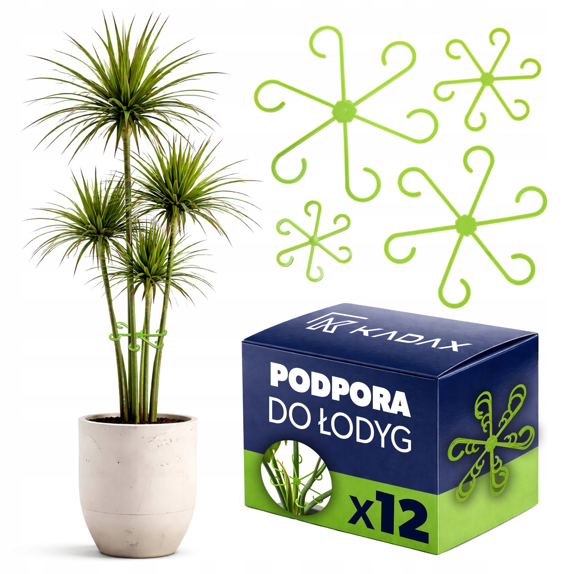 12 SZT PODPORA DO ROŚLIN KWIATÓW ŁODYG DOMOWYCH WSPORNIK PODPÓRKA CHWYTAK