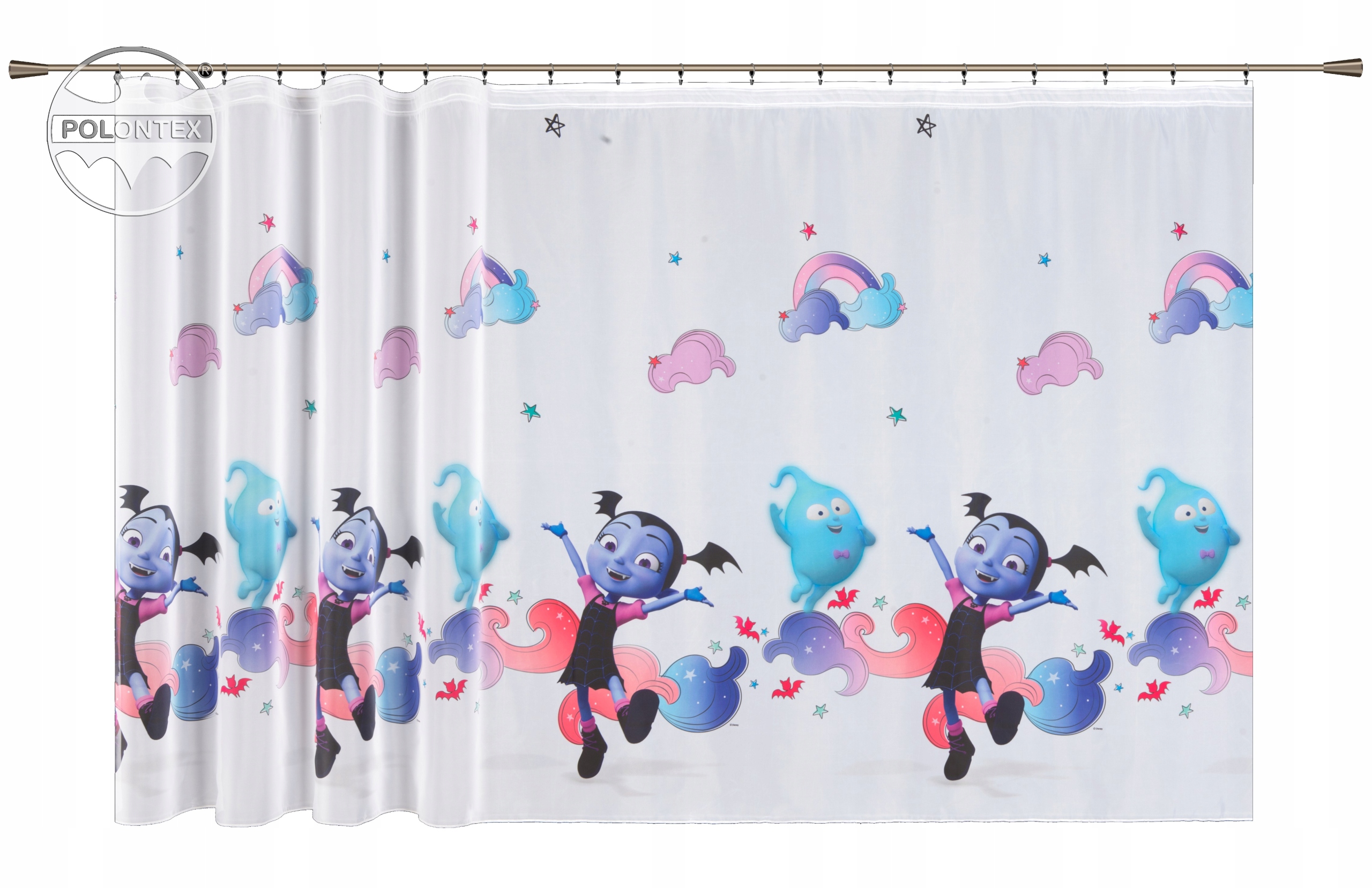 Firanka dziecięca bajkowa dla dziewczynki Vampirina Disney 550x150 Taśma