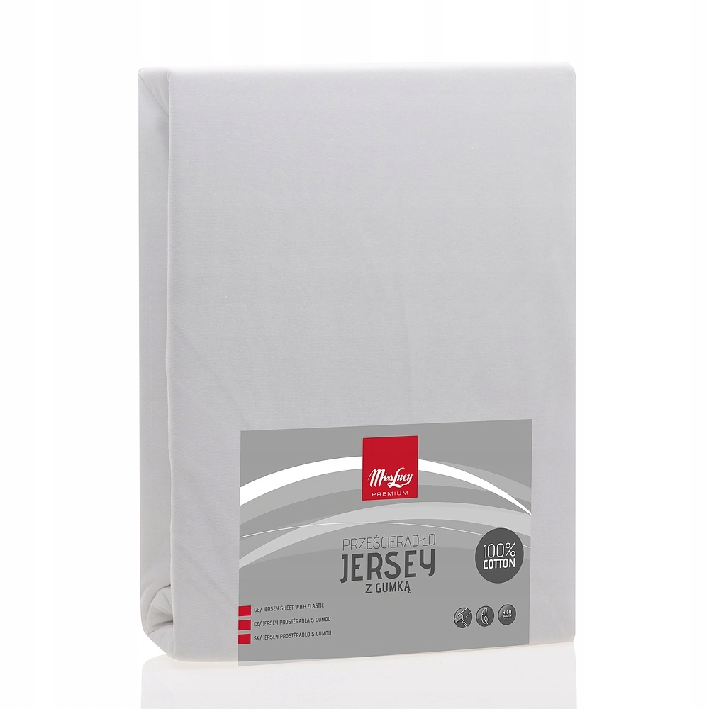 

Prześcieradło Jersey z gumką szare 160x200 cm