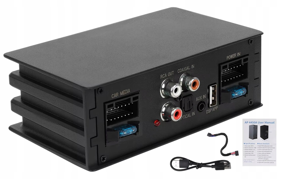 Zosilňovač Dsp 4 Kanály Bluetooth Ekvalizér Rca Out Coaxial In Optical In