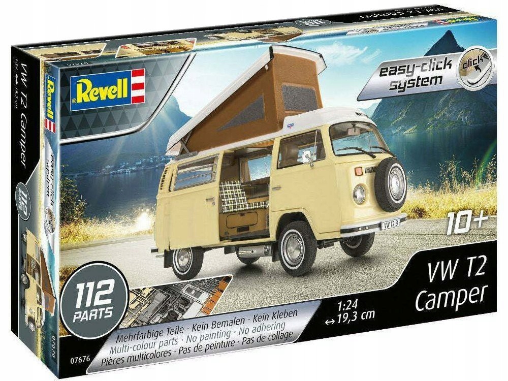 1/24 Auto Vw T2 Camper Easy Click Revell 07676