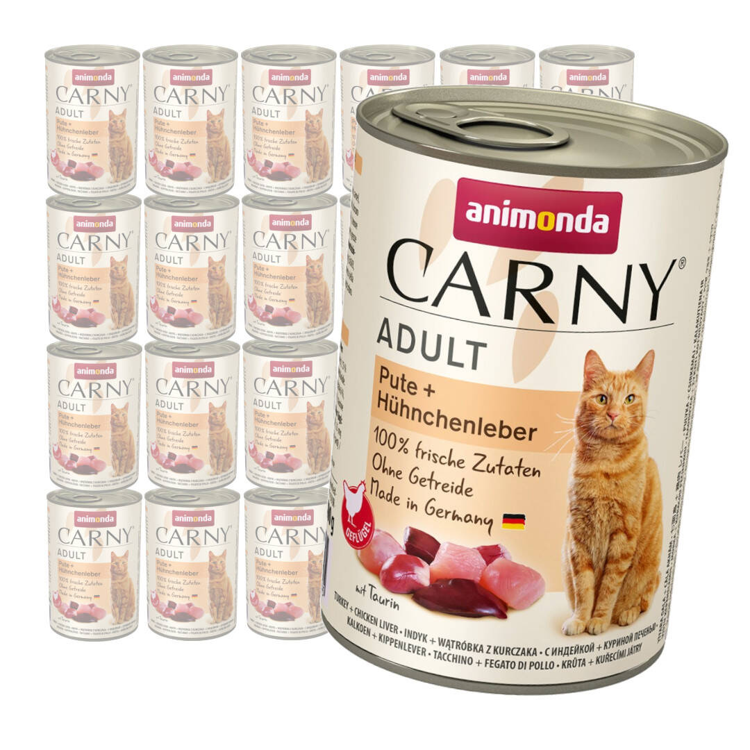 Levně Animonda Carny Adult 24x400g Mokré Krmivo Pro Kočky Krůta s kuřecími játry