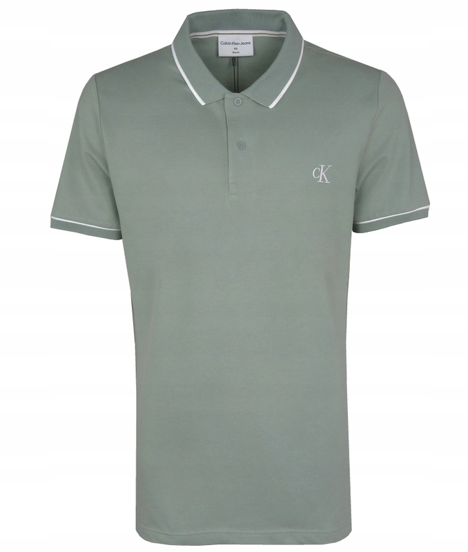 Calvin Klein Jeans pánská polokošile, Slim, zelená, XXL