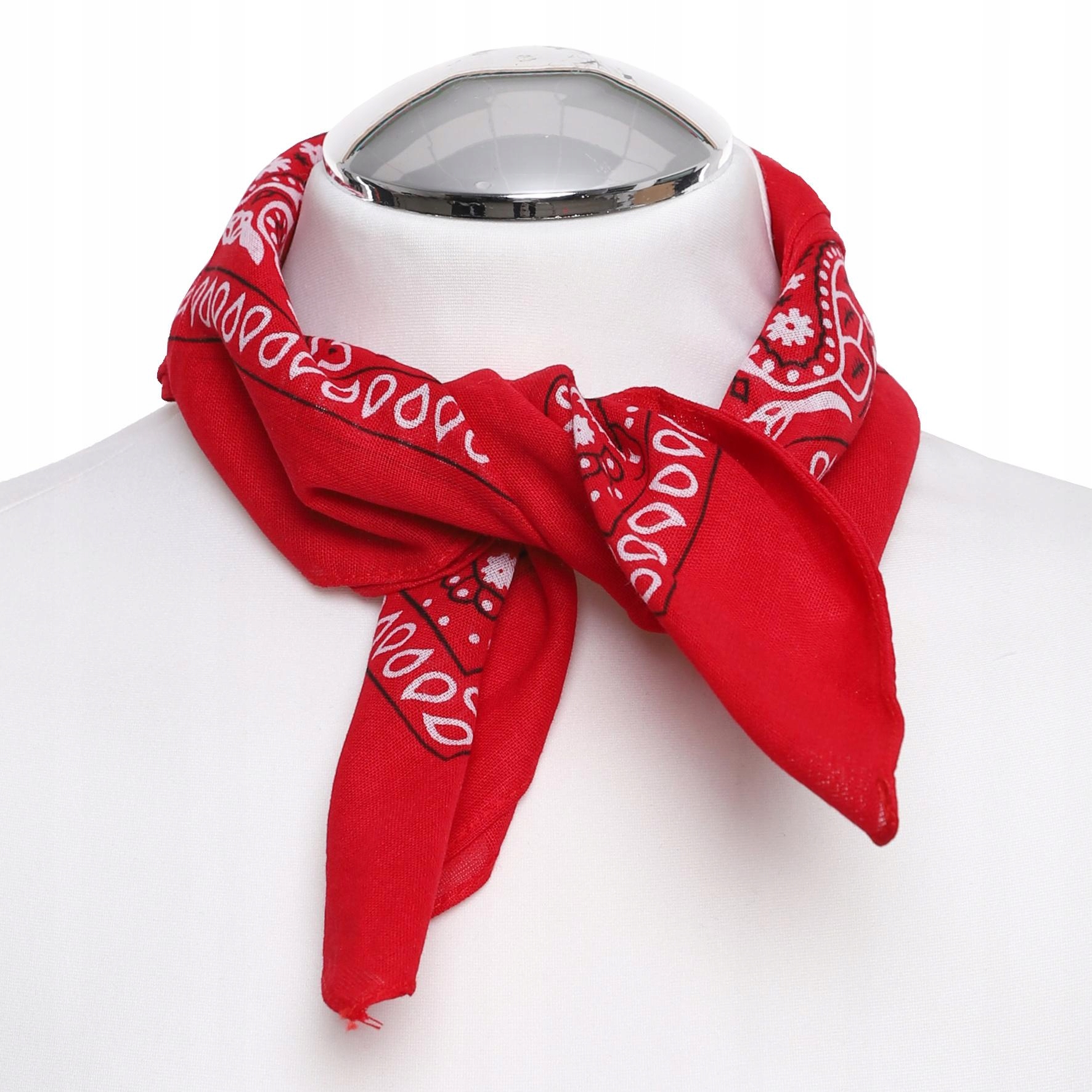 Bandana Chusta Damska Bawełniana Czerwona Wielofunkcyjna Modna MORAJ Marka Moraj