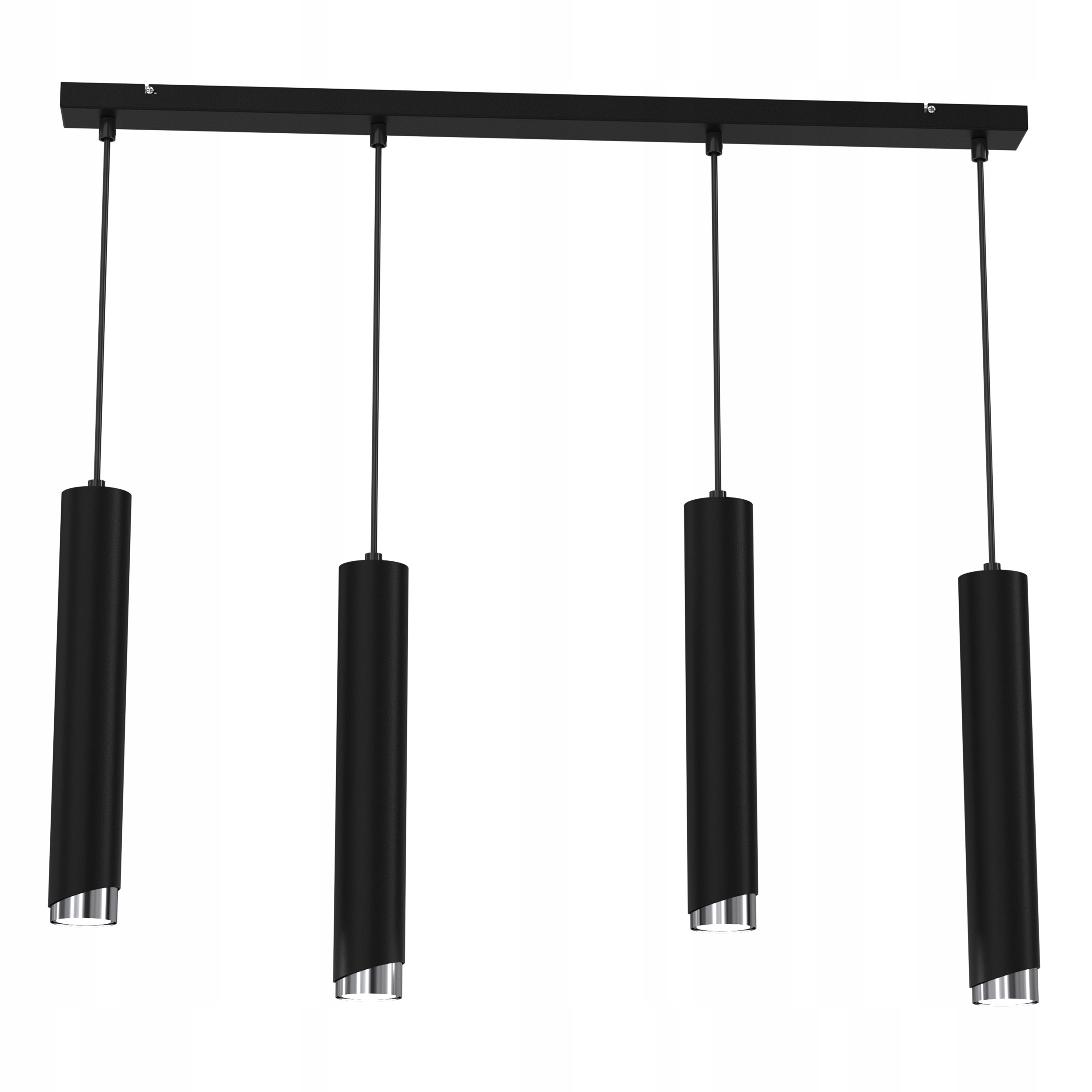 Závesná Stropná Lampa Tuby Metal GU10 Loft Spot Čierna Chrom Sopel